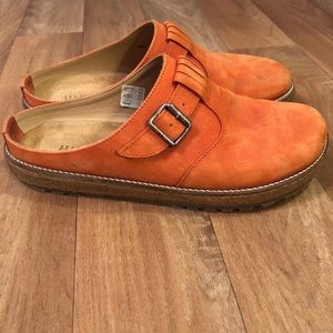 Haflinger slip on leather clogs